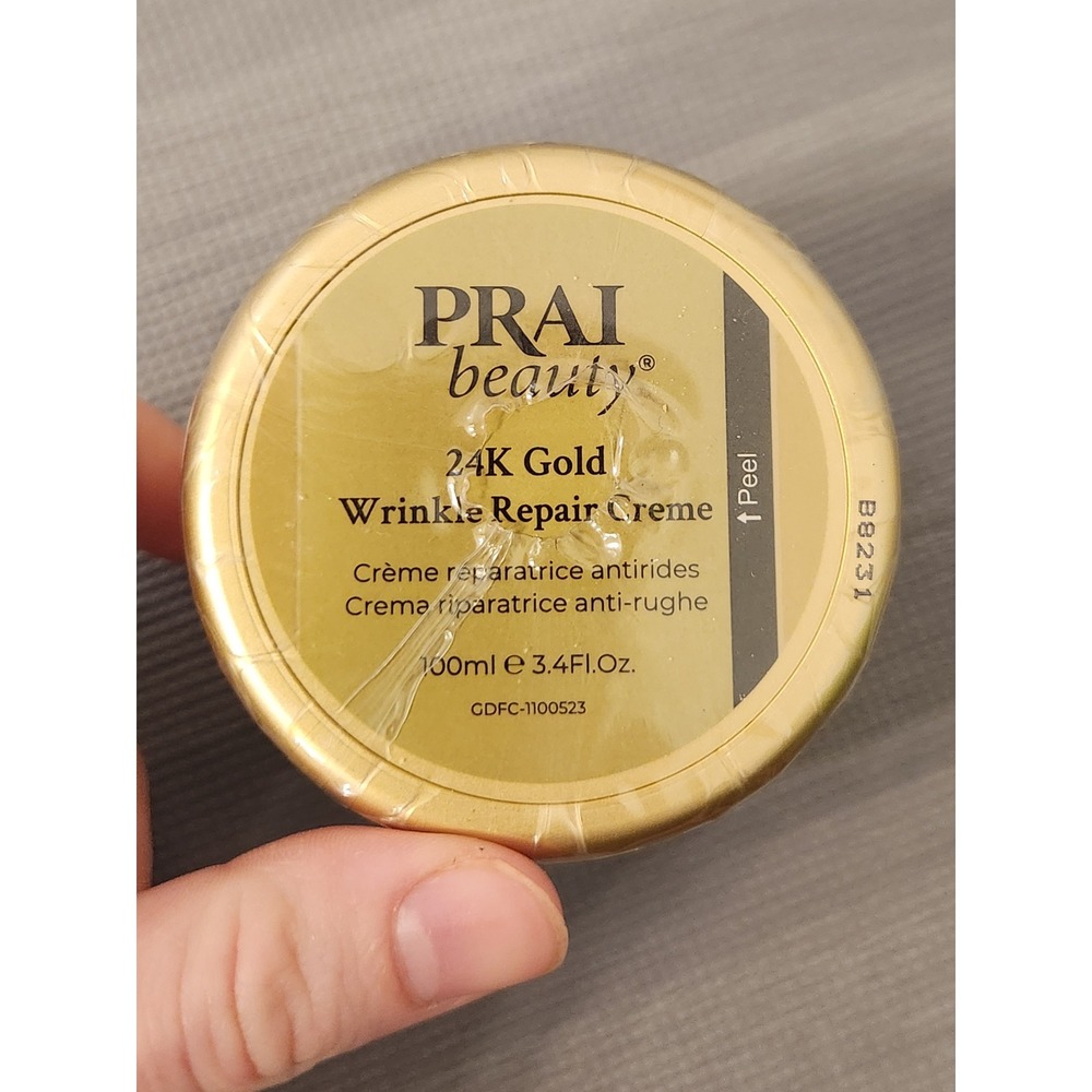 PRAI Beauty 24K Gold Wrinkle Repair Creme 3.4oz Limited Edition Floral Jar NEW